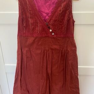 Gudrun Sjoden Embroidered Red Dress M fits like S